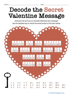 Decode the Secret Valentine Message