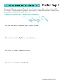 Sentence Diagramming Practice #2