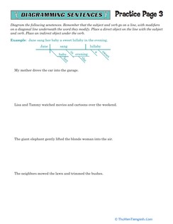 Sentence Diagramming Practice #3