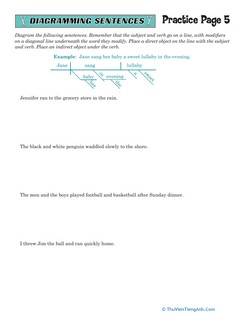 Sentence Diagramming Practice #5