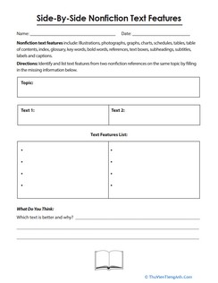 Side-By-Side Nonfiction Text Features