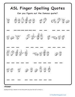 Finger Spelling Quotes