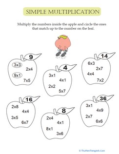 Simple Multiplication Apples