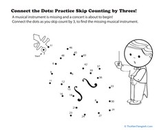 Connect the Dots: Practice Skip Counting by Threes