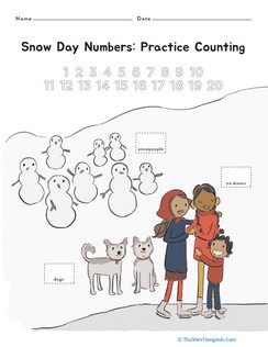Snow Day Numbers: Practicing Counting