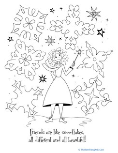 Snowflake Fairy Coloring Page