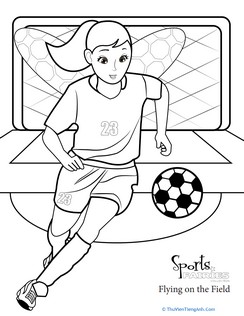 Soccer Fairy Coloring Activity