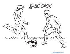 Soccer Coloring Sheet