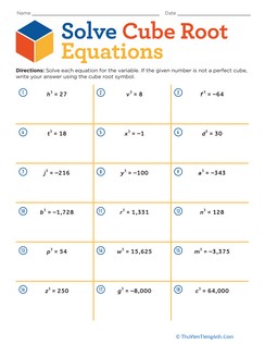 Solve Cube Root Equations