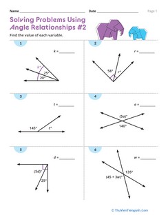 Solving Problems Using Angle Relationships #2
