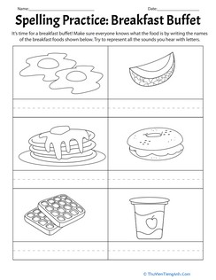 Spelling Practice: Breakfast Buffet