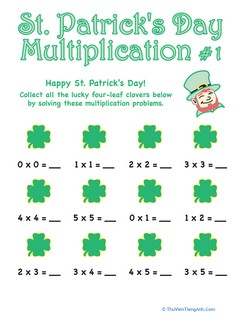 St. Patrick’s Day Multiplication #1
