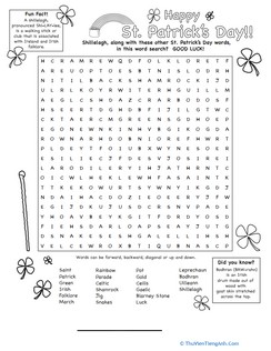 The Great St. Patrick’s Day Word Search!