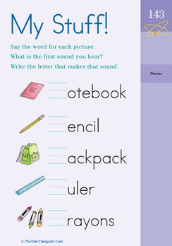 Backpack Letters