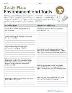 Study Plan: Environment and Tools