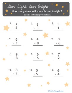 Subtracting with Stars