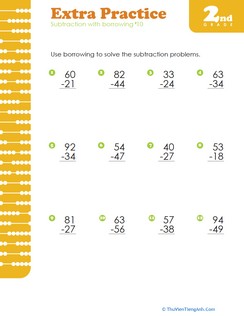 Subtraction with Regrouping #10