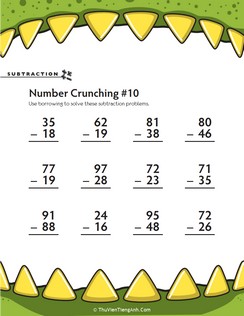 Subtraction Number Crunching #10