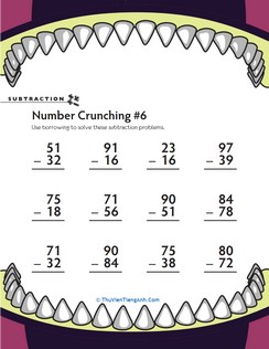 Subtraction Number Crunching #6
