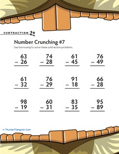 Subtraction Number Crunching #7