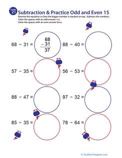 Math Mania: Practice Subtraction & Odd/Even 15