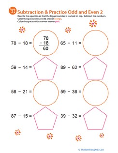 Math Mania: Practice Subtraction & Odd/Even 2