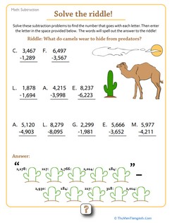 Subtraction Riddles #1