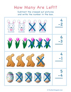 Subtraction for Visual Learners: Easter #3