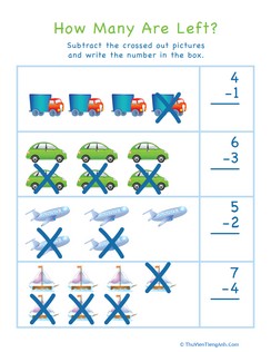 Subtraction for Visual Learners: Easter #4