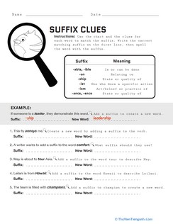Suffix Clues