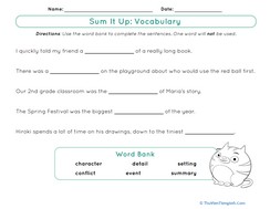 Sum It Up: Vocabulary