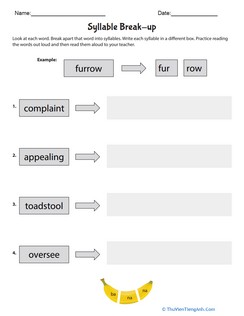 Syllable Break-up