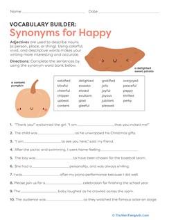 Synonyms for Happy