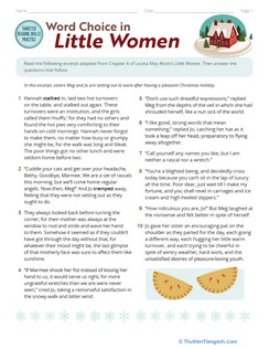 Targeted Reading Skills Practice: Word Choice in Little Women