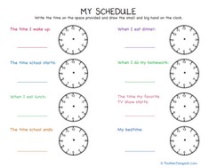 Telling Time: My Day