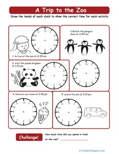 Going to the Zoo: What Time is It?