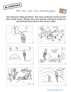 The Ant and the Grasshopper Story Cards