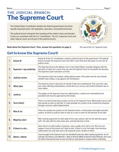 The Judicial Branch: The Supreme Court