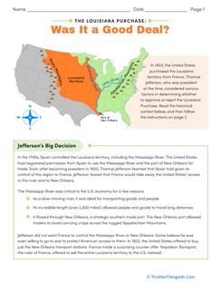 The Louisiana Purchase: Was It a Good Deal?