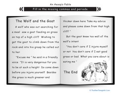 Punctuation: The Wolf and the Goat