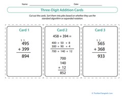 Three-Digit Addition Cards
