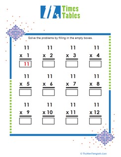 Times Tables: 11s