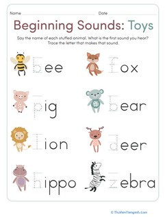 Beginning Sounds: Toys