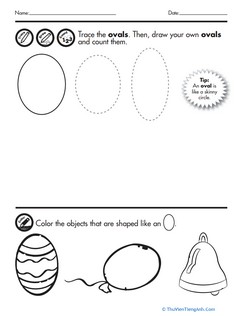 Trace and Draw: Ovals
