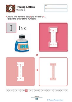 Uppercase Letter Tracing: I, F, and E