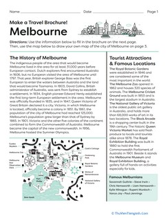 Make a Travel Brochure! Melbourne