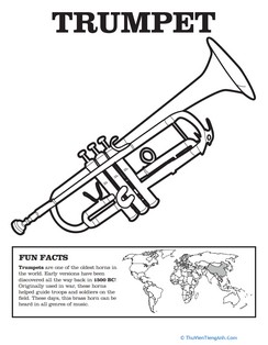 Trumpet Coloring Page