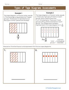 Types of Tape Diagrams Assessments