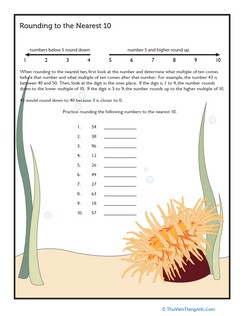 Underwater Rounding to the Nearest Ten