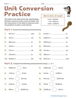 Unit Conversion Practice